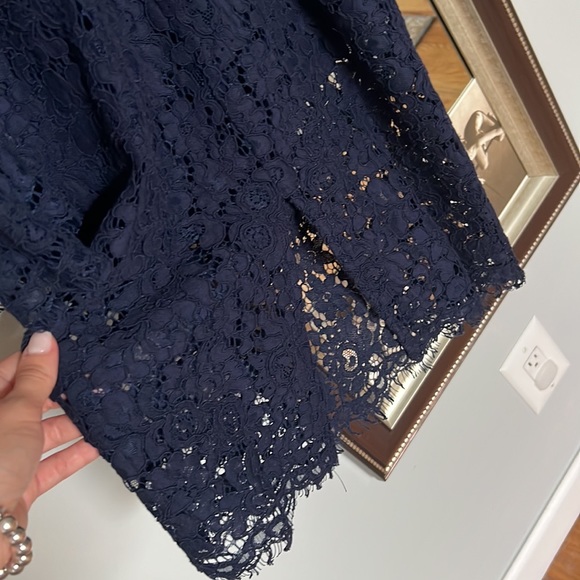 Bardot Solange Lace Navy Cocktail Evening Dress US 4/XS - Picture 9 of 10